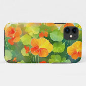 Coques Case-Mate iPhone Fleurs de Nasturtium vibrantes (Dos (Horizontal))