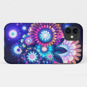Coques Case-Mate iPhone Fleurs de néon (Dos (Horizontal))