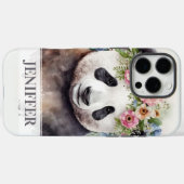 Coques Case-Mate iPhone Fleurs de Panda Aquarelle (Verso (horizontal))
