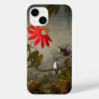 Fleurs de passion avec tête de colibris
