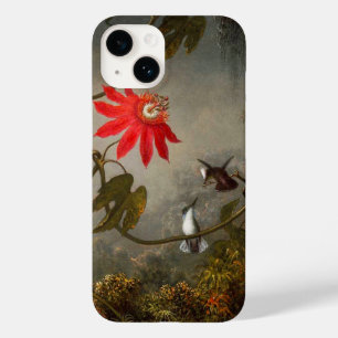 Coque Pour iPhone 14 Fleurs de passion avec tête de colibris