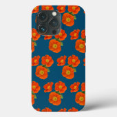 Coques Case-Mate iPhone Fleurs de pavot orange (Verso)