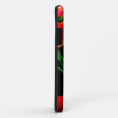 Coques Case-Mate iPhone Fleurs de pavot rouge printemps jardin d'été noir (Dos/Droite)