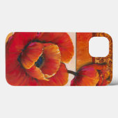 Coques Case-Mate iPhone Fleurs de pavot sur l'arrière - plan bronzage et (Verso (horizontal))