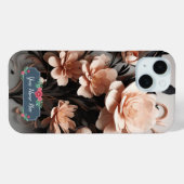 Coques Case-Mate iPhone Fleurs de Pêche Abstraites Art Moderne (Verso (horizontal))