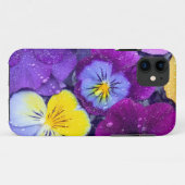 Coques Case-Mate iPhone Fleurs de pensée flottant dans un bain d'oiseau av (Dos (Horizontal))