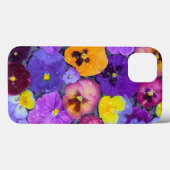 Coques Case-Mate iPhone Fleurs de pensée flottant dans un bain d'oiseaux a (Verso (horizontal))