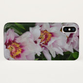 Coques Case-Mate iPhone Fleurs de pivoines roses et blanches (Dos (Horizontal))