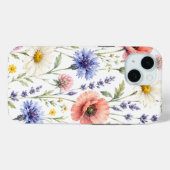 Coques Case-Mate iPhone Fleurs de Prairie Sauvage Aquarelle (Verso (horizontal))