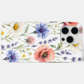 Coques Case-Mate iPhone Fleurs de Prairie Sauvage Aquarelle (Verso (horizontal))
