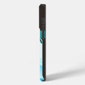 Coques Case-Mate iPhone Fleurs de printemps Aqua bleu Hibiscus floral (Verso / Gauche)