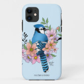Coques Case-Mate iPhone Fleurs de printemps bleu Jay (Dos)