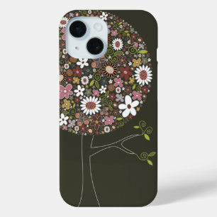 Coque Pour iPhone 15 Fleurs de printemps colorées Whimsical Pop Tree Na