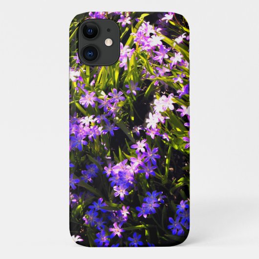 Coques Case-Mate iPhone Fleurs de printemps de Squill Bleu (Dos)
