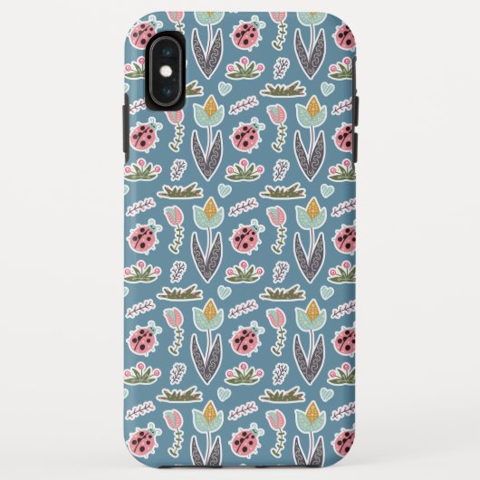 Coques Case-Mate iPhone Fleurs de printemps et Motif de coccinelle (Dos)