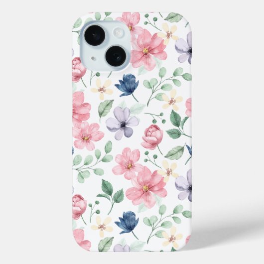 Coques Case-Mate iPhone Fleurs de printemps et Motif Feuille (Verso)