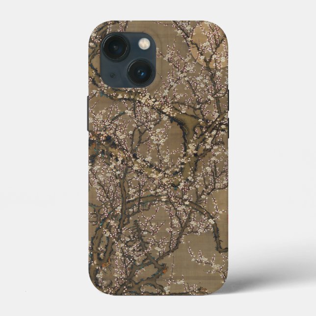 Coques Case-Mate iPhone Fleurs de prunes blanches et lune par Ito Jakuchu (Verso)