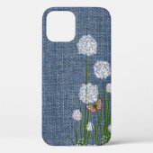 Coques Case-Mate iPhone Fleurs de Puff sur Denim (Verso)