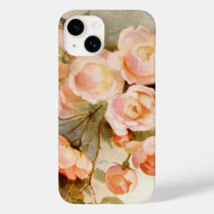 Coques Pour iPhone Fleurs de rose rose antiques florales vintage roma