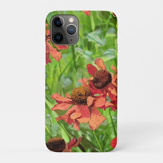COQUES Case-Mate iPhone FLEURS DE RUDBECKIA ROUGES (Dos)