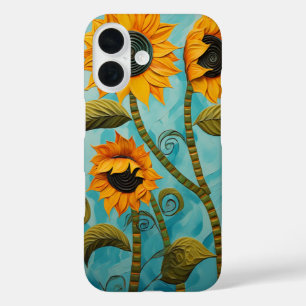 Coques iPhone 16 Fleurs de soleil