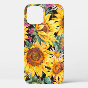 Case-Mate iPhone Case Fleurs de soleil d'aquarelle été vintage patte tra