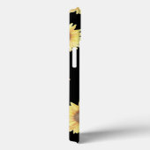 Coques Case-Mate iPhone Fleurs de soleil en noir (Verso / Droite)