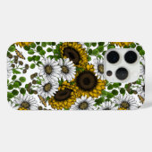 Coques Case-Mate iPhone Fleurs de soleil et marguerites, jardin d'été 3 (Verso (horizontal))