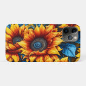 Coques Case-Mate iPhone Fleurs de soleil jaune rouge et bleu (Dos (Horizontal))