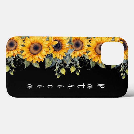 Coques Case-Mate iPhone Fleurs de soleil lumineuses modernes Jaune (Verso (horizontal))