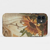 Coques Case-Mate iPhone Fleurs de soleil orange rouillées (Dos (Horizontal))