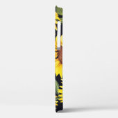 Coques Case-Mate iPhone Fleurs de soleil, papillons, aquarelle noir (Verso / Gauche)