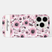 Coques Case-Mate iPhone Fleurs de soleil rose (Verso (horizontal))
