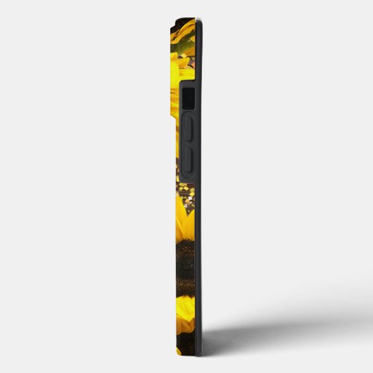 Coques Case-Mate iPhone Fleurs de soleil rustiques et nom (Verso / Gauche)