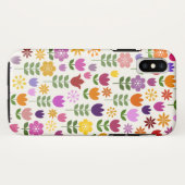 Coques Case-Mate iPhone Fleurs de style scandinave Grand Motif (Dos (Horizontal))