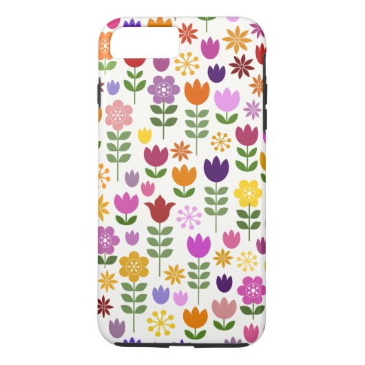 Coques Case-Mate iPhone Fleurs de style scandinave Grand Motif (Dos)