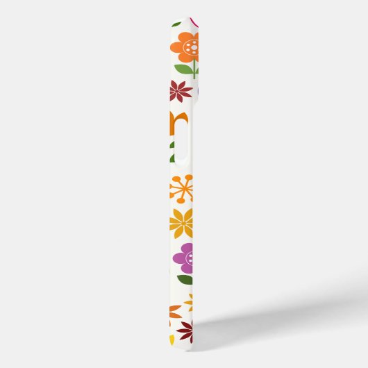 Coques Case-Mate iPhone Fleurs de style scandinave Grand Motif (Verso / Droite)