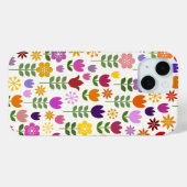Coques Case-Mate iPhone Fleurs de style scandinave Grand Motif (Verso (horizontal))