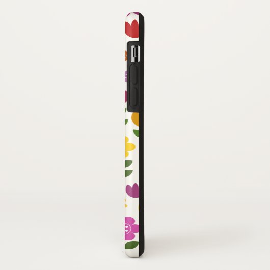 Coques Case-Mate iPhone Fleurs de style scandinave Grand Motif (Dos/Gauche)