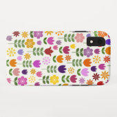 Coques Case-Mate iPhone Fleurs de style scandinave Grand Motif (Dos (Horizontal))