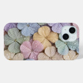 Coques Case-Mate iPhone Fleurs de Trèfle Pastel Baignées de Rosée Esthétiq (Verso (horizontal))