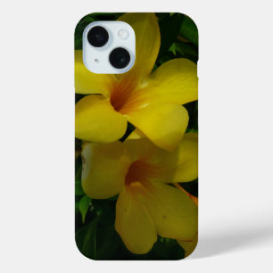 Coque Pour iPhone 15 Fleurs de trompette d'or II Tropical