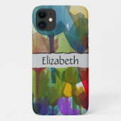 Coques Case-Mate iPhone Fleurs de tulipes, Fleurs d'aquarelle, Votre nom (Dos)