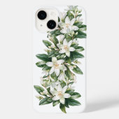 Coques Case-Mate iPhone Fleurs de verdure florale blanche (Verso)