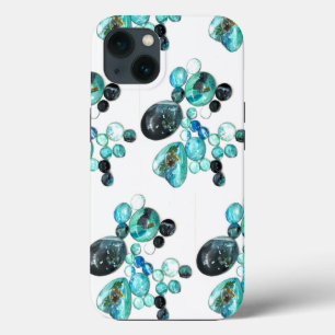 Case-Mate iPhone Case Fleurs de verre de mer et bling