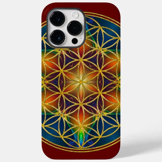 Coques Case-Mate iPhone FLEURS DE VIE - Fleur fractale 1 (Verso)