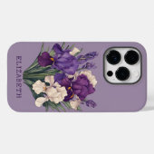 Coques Case-Mate iPhone Fleurs de violet personnalisées Boîtier téléphoniq (Verso (horizontal))
