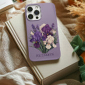 Coques Case-Mate iPhone Fleurs de violet personnalisées Boîtier téléphoniq