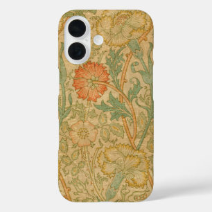 Coques iPhone 16 Fleurs décoratives dorées