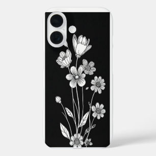 Coques iPhone 16 Fleurs délicates : un croquis botanique